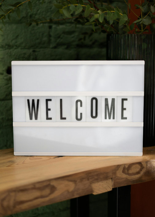 Welcome sign